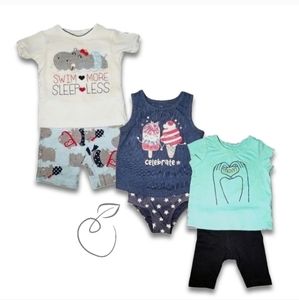 INFANT GIRL'S 6-PIECE WEEKEND BUNDLE 12 MOS